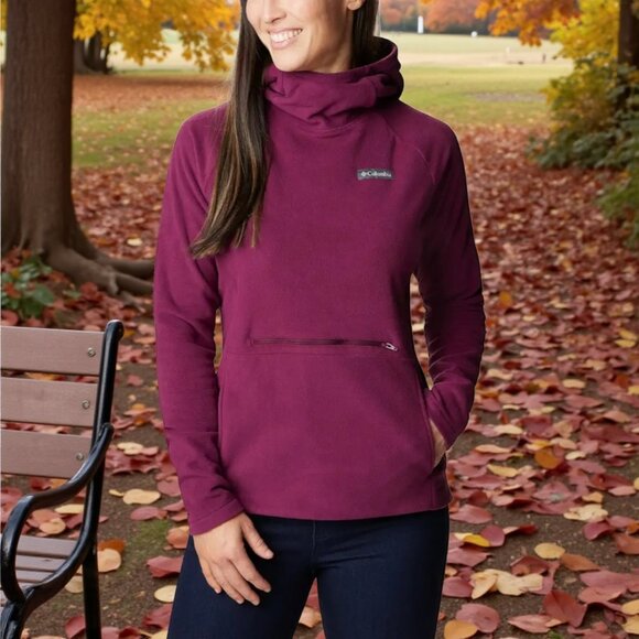 COLUMBIA All Peak Hooded Fleece Pullover - Picture 1 of 11
